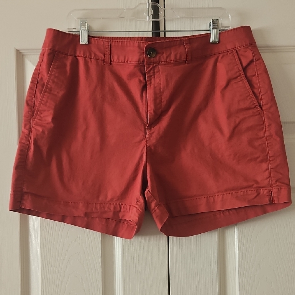 Old Navy Red Bermuda Shorts Classic Cotton Blend
